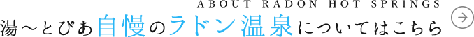 ABOUT RADON HOT SPRINGS 湯～とぴあ自慢のラドン温泉についてはこちら